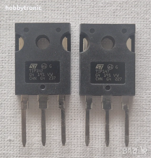 TIP142 NPN, TIP147 PNP 100V, 10A, 125W мощни дарлингтон транзистори , снимка 1