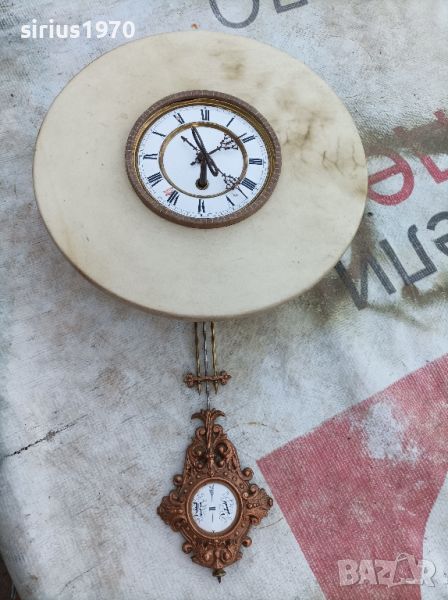 много старо стенен часовник порцеланов циферблат, снимка 1