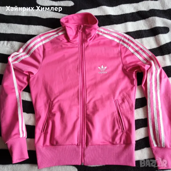 ADIDAS PINK S/M 100% оригинал баркод горница Адидас суичър анорак худи, снимка 1