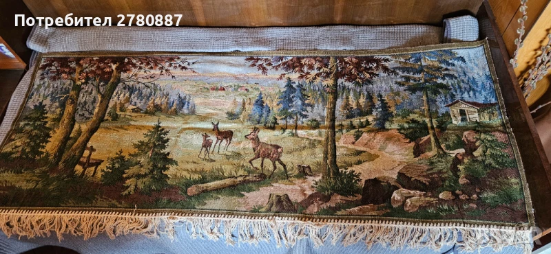 ретро жакардов ковьор, гоблен, украса за стена, пано, снимка 1