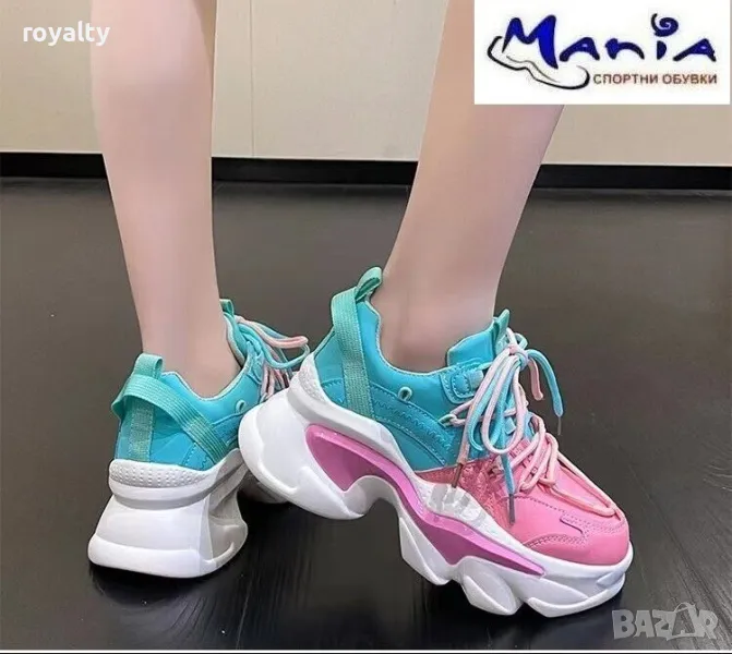 Дамски двуцветни маратонки, снимка 1