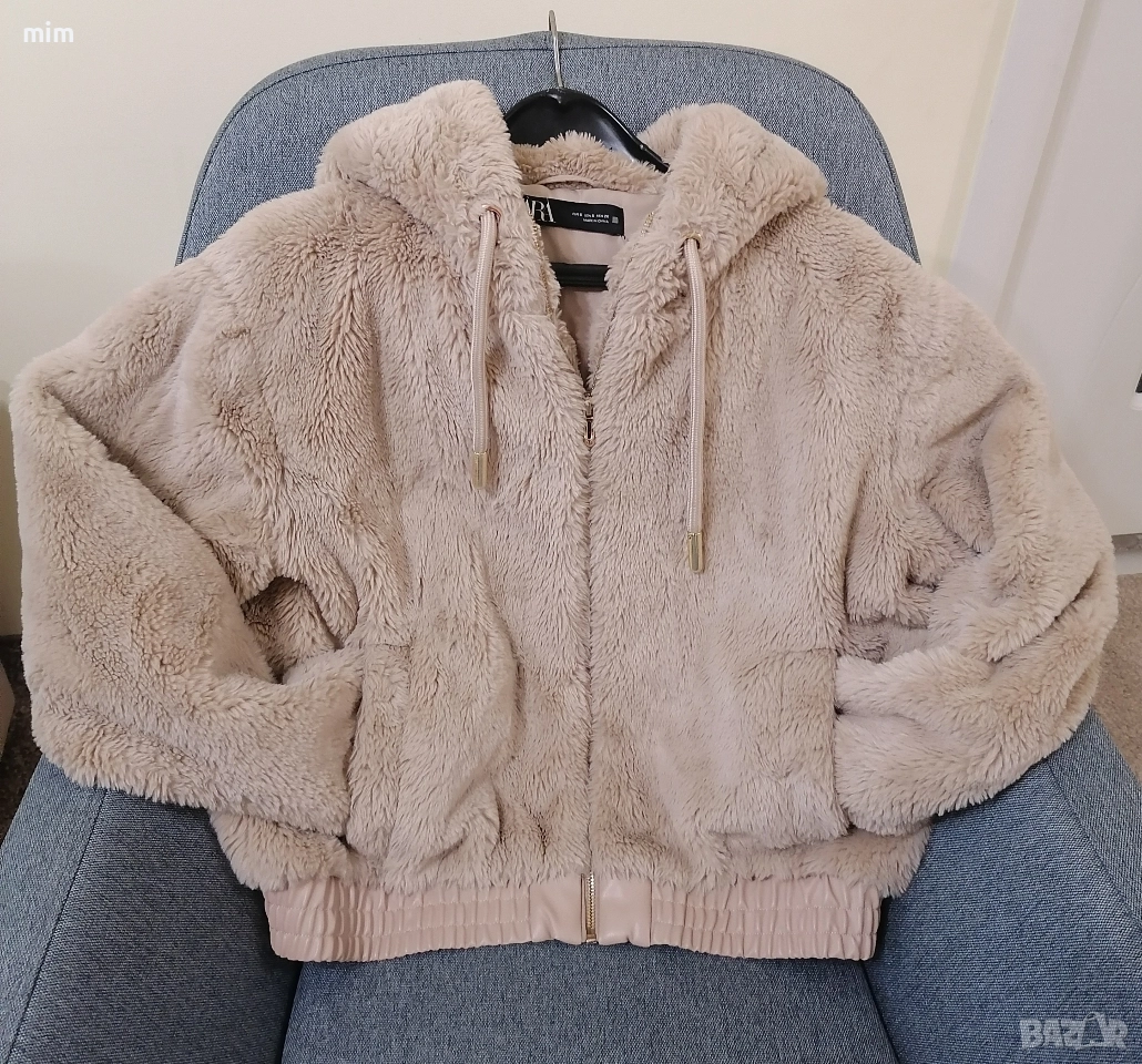 Пухено палто на Zara, снимка 1