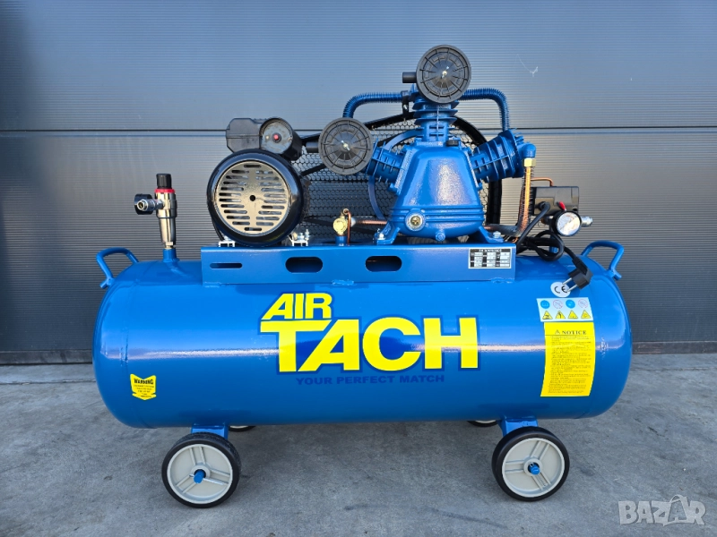 2025 Компресор за въздух 120L 4 НР / 3 кв 12 бара усилен дебит - 480 л/м, снимка 1