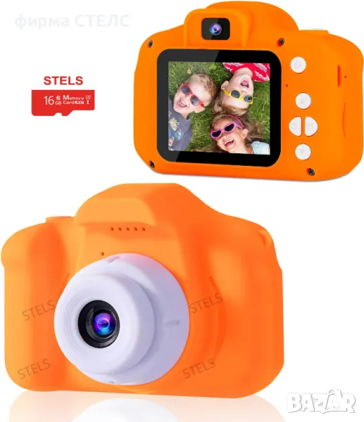 Детски цифров фотоапарат STELS W390 с 16GB карта, Full HD видео, Игри, снимка 1