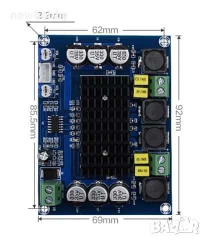 Аудио усилвател 2 x 120W, снимка 3 - Друга електроника - 49538764