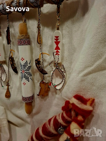 Малко стенно пано в етно стил, снимка 4 - Ръчно изработени сувенири - 53079092