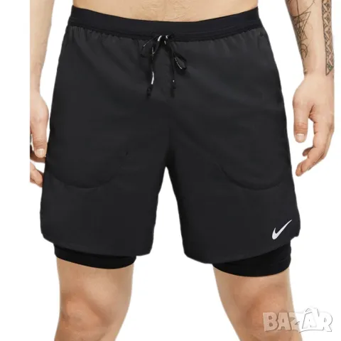 Оригинални мъжки къси панталони Nike Flex Stride 2 in 1 с клин | XL - XXL, снимка 1 - Къси панталони - 46901395