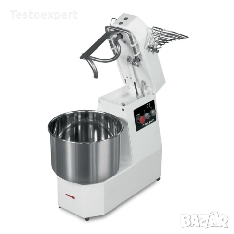 Професионална тестобъркачка с повдигаща глава и стоманена купа 7 литра, снимка 3 - Обзавеждане на кухня - 53883138