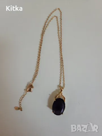 Колие с висулка аметист , снимка 5 - Колиета, медальони, синджири - 33292447