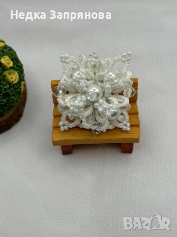 Брошка Ръчно изплетена Уникален акцент за всеки стил Различни цветове по поръчка , снимка 3 - Други - 52713472