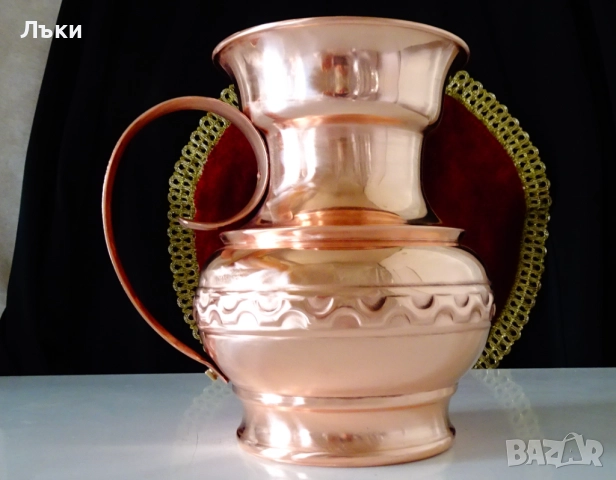 Битова медна кана за вино,чиста червена мед. , снимка 6 - Антикварни и старинни предмети - 51895674