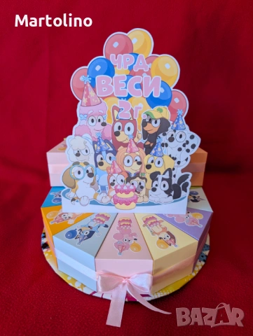 Картонена торта Блуи и Бинго, снимка 17 - Други - 53962326