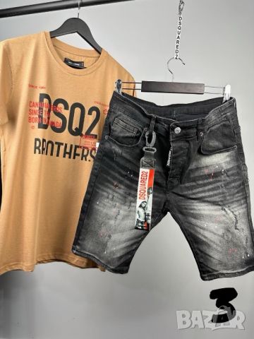 Dsquared 5 модела мъжки черни къси дънки, снимка 1 - Дънки - 45930432