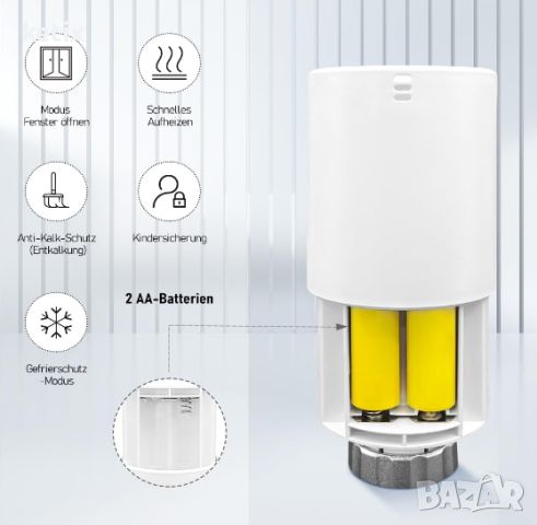 Интелигентен термостатен радиаторен вентил , снимка 3 - Други стоки за дома - 46457619