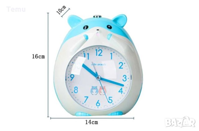 Детски настолен часовник за детска стая с батерии 16х14 см, снимка 2 - Детски - 45662312