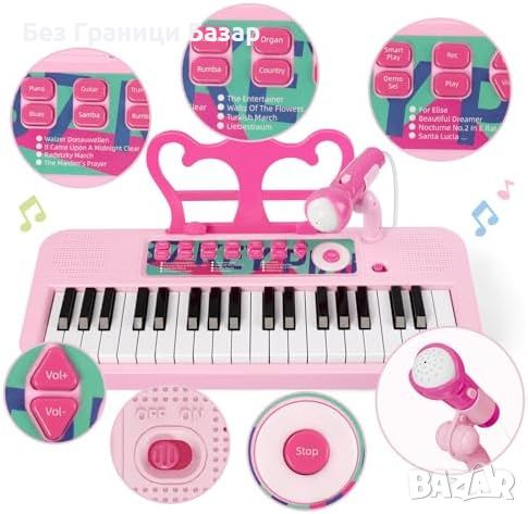 Нова играчка Учебно Пиано с 37 Клавиша и Микрофон за Деца, снимка 2 - Други - 45176320