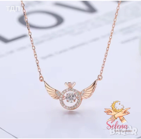 Сребърно колие "Ангелско сияние", снимка 2 - Колиета, медальони, синджири - 53565921