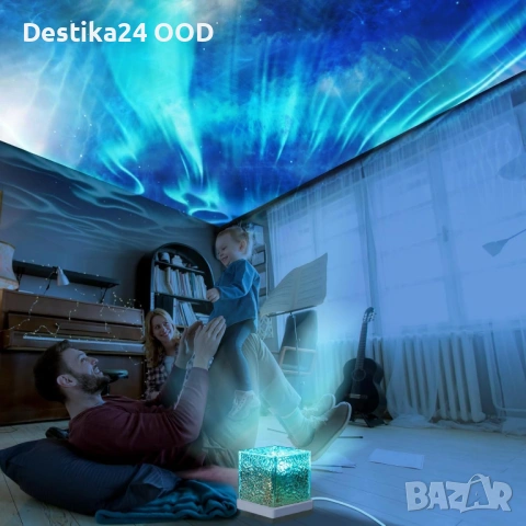 LED нощна лампа проектор звезди и океан с дистанционно, снимка 5 - Лед осветление - 54147947