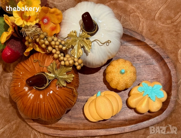 Тиквена феерия–Ръчно правени сапуни с форма тиква, снимка 2 - Козметика за тяло - 52298389