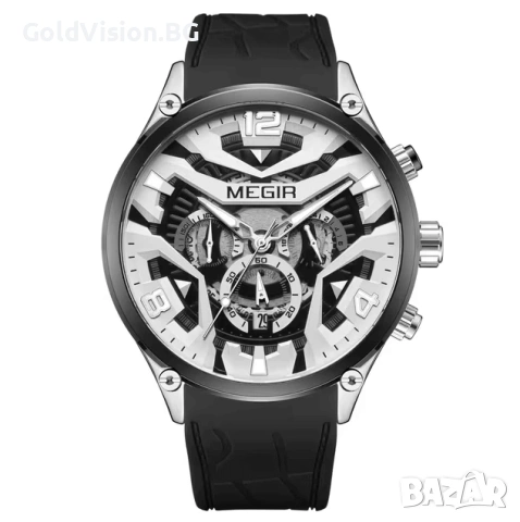 MEGIR 2222 – Silver – спортно-елегантен хронограф с кварцов механизъм