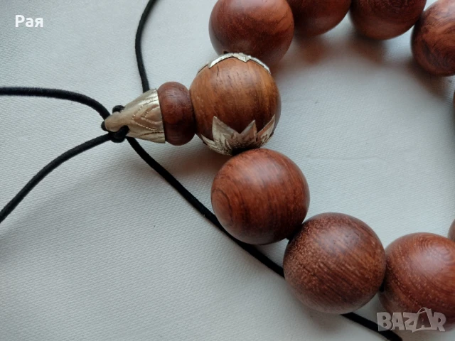 Ръчно изработена дървена гривна от Камбоджа Artisans Angkor, снимка 5 - Гривни - 50718756