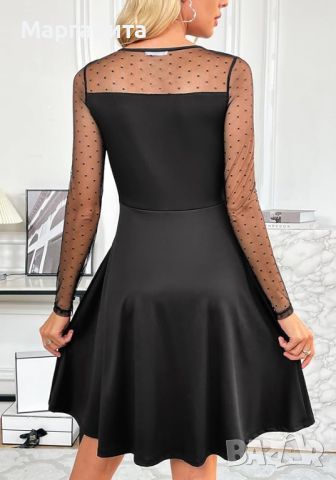 Черна рокля размер М , снимка 2 - Рокли - 45836557