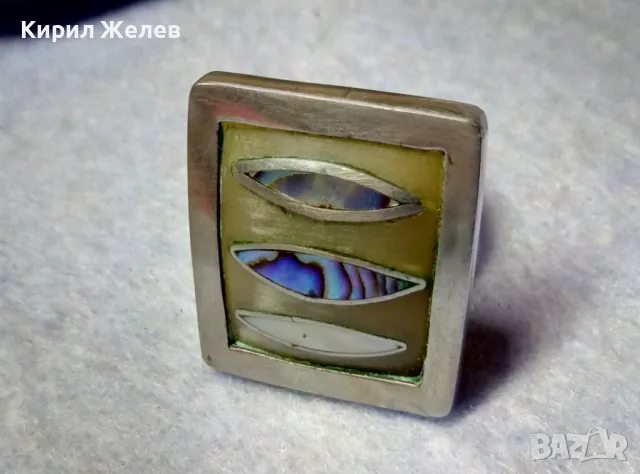 СТАР ПРЪСТЕН УНИКАТ КОСТ в МЕЛХИОНЕР ОБКОВ със СРЕБЪРЕН РИНГ и КРАЛСКИ СЕДЕФ ЧАСТ от КОМПЛЕКТ 37180, снимка 10 - Антикварни и старинни предмети - 49885931