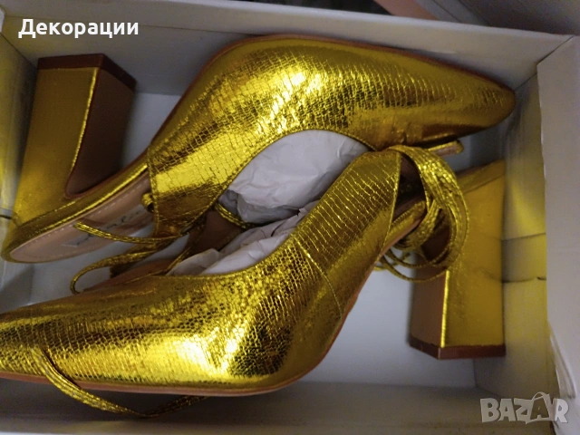 Нови дамски обувки на ток номер 38, снимка 2 - Дамски обувки на ток - 53780951