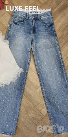 💎Дамски Дънки с Камъни -S,L