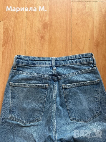 Zara mom jeans, отлични, 34, висока талия, снимка 3 - Дънки - 53973877