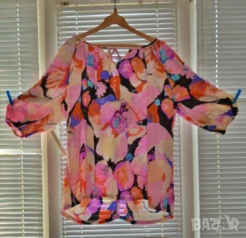 👚 Банкетна лятна ефектна блуза от тюл в интересни цветове, снимка 2 - Ризи - 41922481