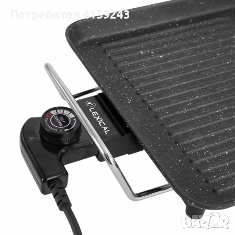 Електрически грил Lexical LBQ-2591 с незалепващо гранитно покритие – Бързо и лесно готвене без услож, снимка 3 - Скари - 53075414