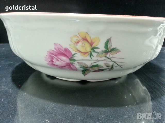 Стар български порцелан купа , снимка 3 - Антикварни и старинни предмети - 53322792