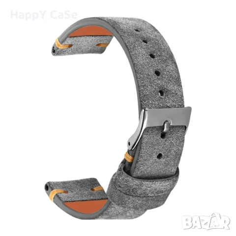 SUEDE Велурена кожена каишка за Huawei Watch/Samsung/Garmin/Xiaomi/Apple/Amazfit, снимка 3 - Каишки за часовници - 50998217