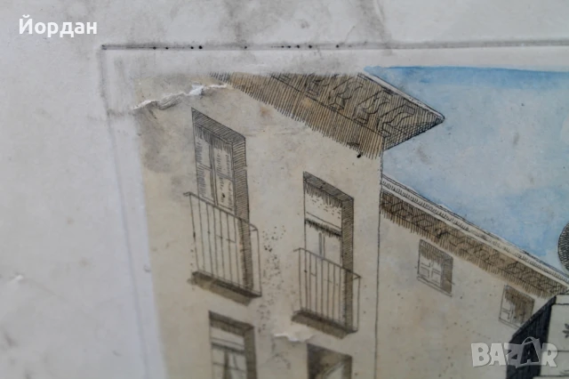 Стара Френска литография, снимка 2 - Колекции - 50474504