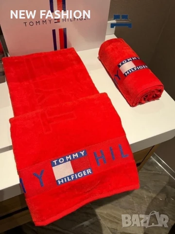 Памучни Хавлии -2бр с Кутия ✨ Tommy Hilfiger , снимка 3 - Хавлиени кърпи - 51169505