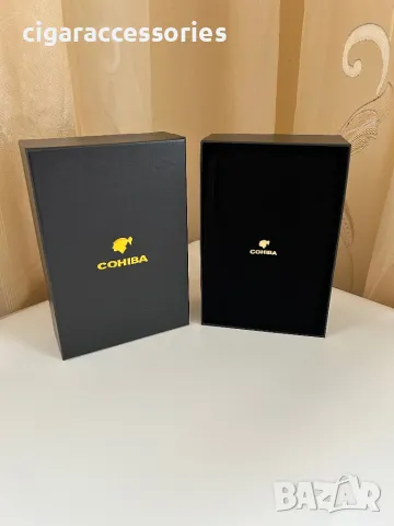 Кожена преносима кутия за 4 пури COHIBA хумидор, снимка 8 - Табакери - 41036655