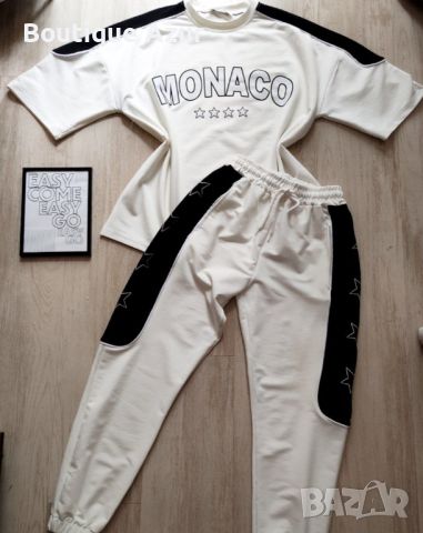 дамски памучни екипи тениска и долнище Monaco , снимка 2 - Спортни екипи - 45891801