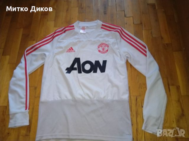 Манчестър Юнайтед маркова тениска Адидас дълги ръкави размер М отлична, снимка 1 - Футбол - 45252248