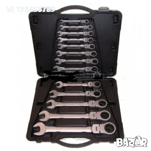 звездогаечни тресчотни ключове с чупещо рамо от 8мм до 32мм 13 части KRAFTWELLE