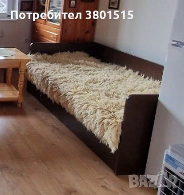 Легло с матрак и механизъм в цвят венге, снимка 2 - Спални и легла - 51607175