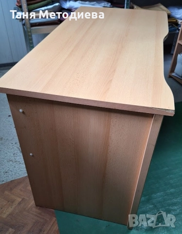 Комфортно практично бщро за компютър в дървесен цвят и синьо, снимка 6 - Бюра - 51925991