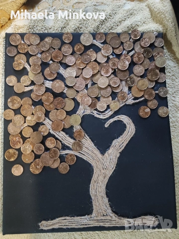 картини с маслени бои и дърво на парите и живота