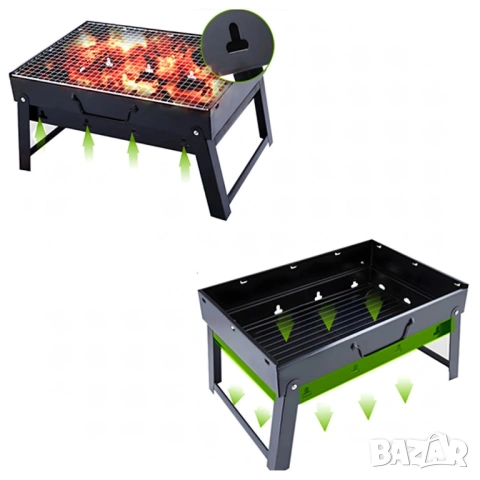 Градинска преносима скара, подходяща за къмпинг, пикник и терасата, снимка 4 - Барбекюта - 53663175