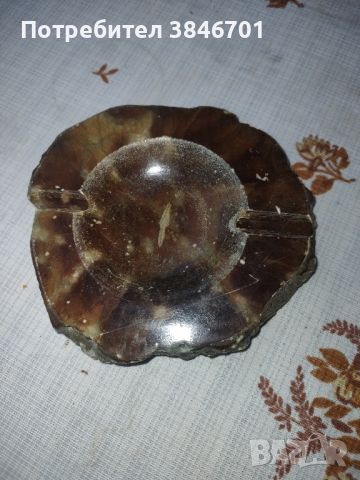 пепелник от естествен минерал вкаменено дърво, снимка 1 - Други ценни предмети - 46295702