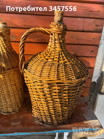 Стари плетени дамаджани, снимка 4 - Антикварни и старинни предмети - 54120902