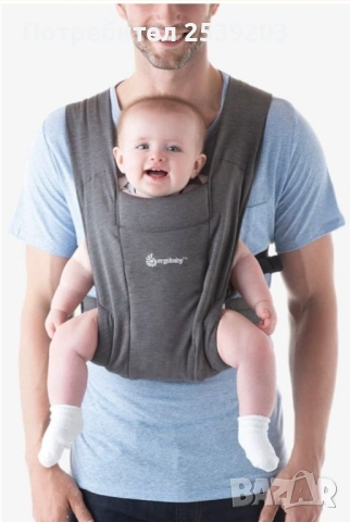Ергономична раница Ergobaby - Embrace, Heather Grey, снимка 14 - Кенгура и ранички - 54240618