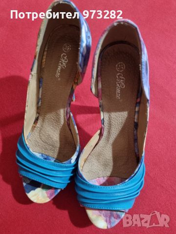 Елегантни обувки на ток, снимка 1 - Дамски обувки на ток - 45405514
