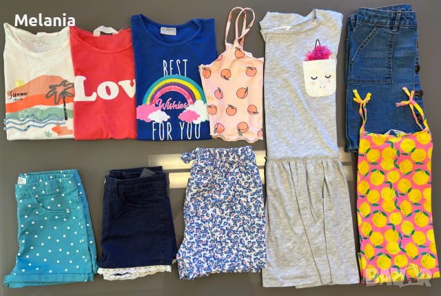 Куп летни дрехи за момиче, 9-10 г., снимка 1 - Детски тениски и потници - 37042972