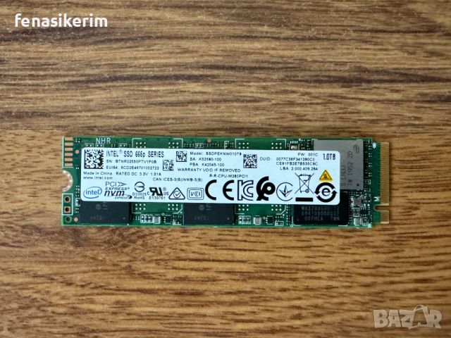 НОВО 1000GB 1TB SSD NVMe 2280 3.0 x4 PCIe Intel 665P, снимка 1